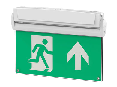 CGC Emergency Exit Sign Wall or Ceiling Mounting with Arrow Up White Finish